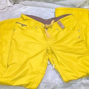 Holden Bright Yellow Snow Pants with Tan Accents